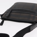 BURBERRY Shoulder Bag PVC Leather Dark Brown Auth BA16422-8