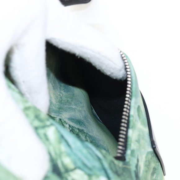 Valentino Backpack Nylon Green Silver Auth BA16427V