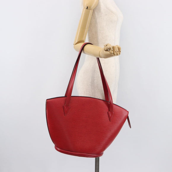 LOUIS VUITTON Epi Saint Jacques Shopping Shoulder Bag Red M52277 LV Auth BA16428