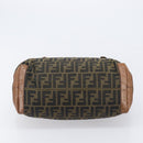 FENDI Zucca Canvas Hand Bag Black Brown 8BH143 Auth BA16429-5