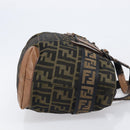 FENDI Zucca Canvas Hand Bag Black Brown 8BH143 Auth BA16429-3