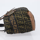 FENDI Zucca Canvas Hand Bag Black Brown 8BH143 Auth BA16429-4