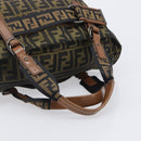 FENDI Zucca Canvas Hand Bag Black Brown 8BH143 Auth BA16429-7