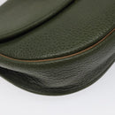 Christian Dior Shoulder Bag Leather Green Gold Auth BA1643-16