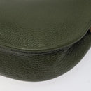 Christian Dior Shoulder Bag Leather Green Gold Auth BA1643-17