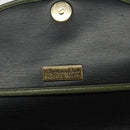 Christian Dior Shoulder Bag Leather Green Gold Auth BA1643-19