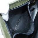 Christian Dior Shoulder Bag Leather Green Gold Auth BA1643-11