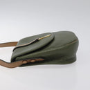 Christian Dior Shoulder Bag Leather Green Gold Auth BA1643-4