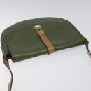 Christian Dior Shoulder Bag Leather Green Gold Auth BA1643-6