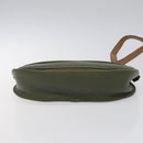 Christian Dior Shoulder Bag Leather Green Gold Auth BA1643-5