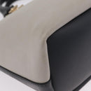 Chloe Bailey Hand Bag Leather 2way Gray Gold Auth BA16432-10