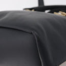 Chloe Bailey Hand Bag Leather 2way Gray Gold Auth BA16432-18