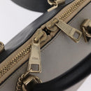 Chloe Bailey Hand Bag Leather 2way Gray Gold Auth BA16432-21