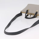 Chloe Bailey Hand Bag Leather 2way Gray Gold Auth BA16432-8