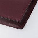 Cartier Must Line Shoulder Bag Leather Bordeaux Gold Auth BA16433-9
