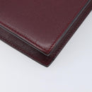 Cartier Must Line Shoulder Bag Leather Bordeaux Gold Auth BA16433-16