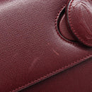 Cartier Must Line Shoulder Bag Leather Bordeaux Gold Auth BA16433-17