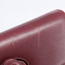 Cartier Must Line Shoulder Bag Leather Bordeaux Gold Auth BA16433-10