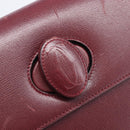 Cartier Must Line Shoulder Bag Leather Bordeaux Gold Auth BA16433-18