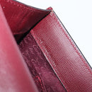 Cartier Must Line Shoulder Bag Leather Bordeaux Gold Auth BA16433-12