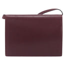 Cartier Must Line Shoulder Bag Leather Bordeaux Gold Auth BA16433-2