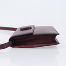 Cartier Must Line Shoulder Bag Leather Bordeaux Gold Auth BA16433-4