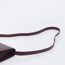 Cartier Must Line Shoulder Bag Leather Bordeaux Gold Auth BA16433-8