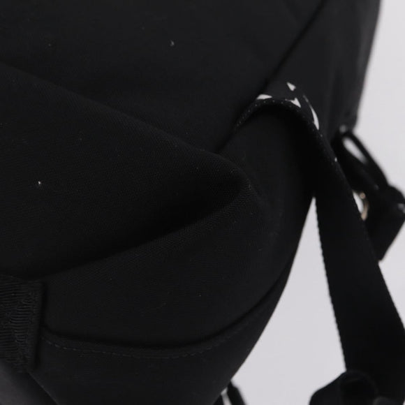 Valentino Backpack Canvas Black Silver Auth BA16435A