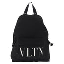 Valentino Backpack Canvas Black Silver Auth BA16435A-2