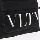 Valentino Backpack Canvas Black Silver Auth BA16435A-21