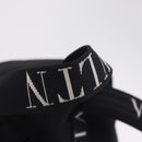 Valentino Backpack Canvas Black Silver Auth BA16435A-7