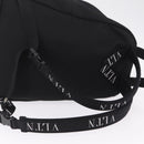 Valentino Backpack Canvas Black Silver Auth BA16435A-9