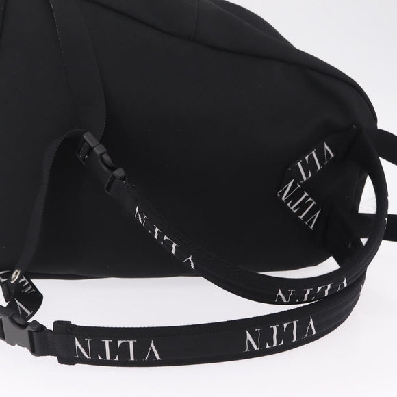 Valentino Backpack Canvas Black Silver Auth BA16435A