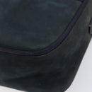 Salvatore Ferragamo Vala Shoulder Bag Suede Black Gold Auth BA16436-10