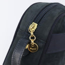 Salvatore Ferragamo Vala Shoulder Bag Suede Black Gold Auth BA16436-16