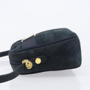 Salvatore Ferragamo Vala Shoulder Bag Suede Black Gold Auth BA16436-5