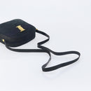 Salvatore Ferragamo Vala Shoulder Bag Suede Black Gold Auth BA16436-7