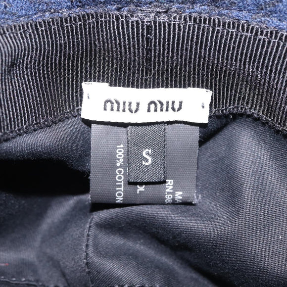 Miu Miu Bucket Hat Wool S Blue Green Auth BA16439V