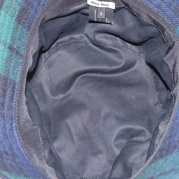 Miu Miu Bucket Hat Wool S Blue Green Auth BA16439V