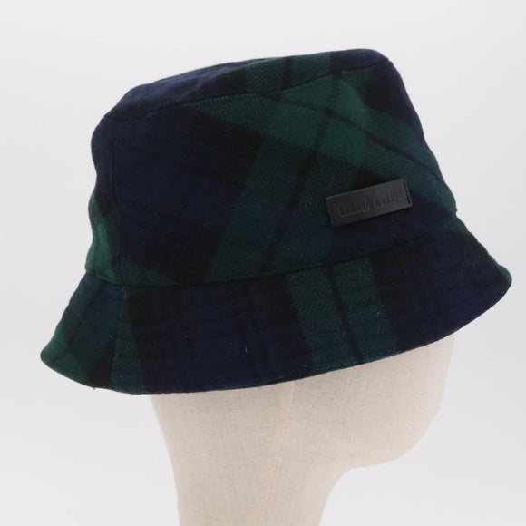 Miu Miu Bucket Hat Wool S Blue Green Auth BA16439V