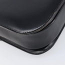 CELINE Horse Carriage Shoulder Bag Leather Black Gold Auth BA16440-18