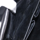 CELINE Horse Carriage Shoulder Bag Leather Black Gold Auth BA16440-24