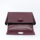 Cartier Must Line Hand Bag Leather Bordeaux Gold Auth BA16441-18
