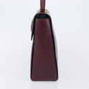 Cartier Must Line Hand Bag Leather Bordeaux Gold Auth BA16441-3