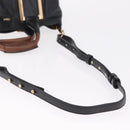 Chloe Etel Hand Bag Leather 2way Black Gold Auth BA16443-10