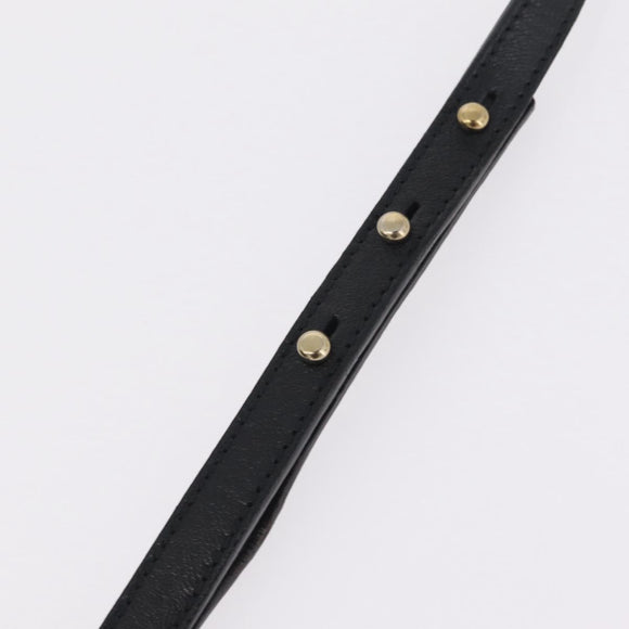 Chloe Etel Hand Bag Leather 2way Black Gold Auth BA16443