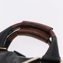 Chloe Etel Hand Bag Leather 2way Black Gold Auth BA16443-8