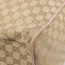 GUCCI GG Canvas Sherry Line Boston Bag Beige Gold 153240 Auth BA16444-10