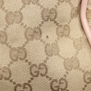 GUCCI GG Canvas Sherry Line Boston Bag Beige Gold 153240 Auth BA16444-14