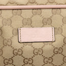 GUCCI GG Canvas Sherry Line Boston Bag Beige Gold 153240 Auth BA16444-17
